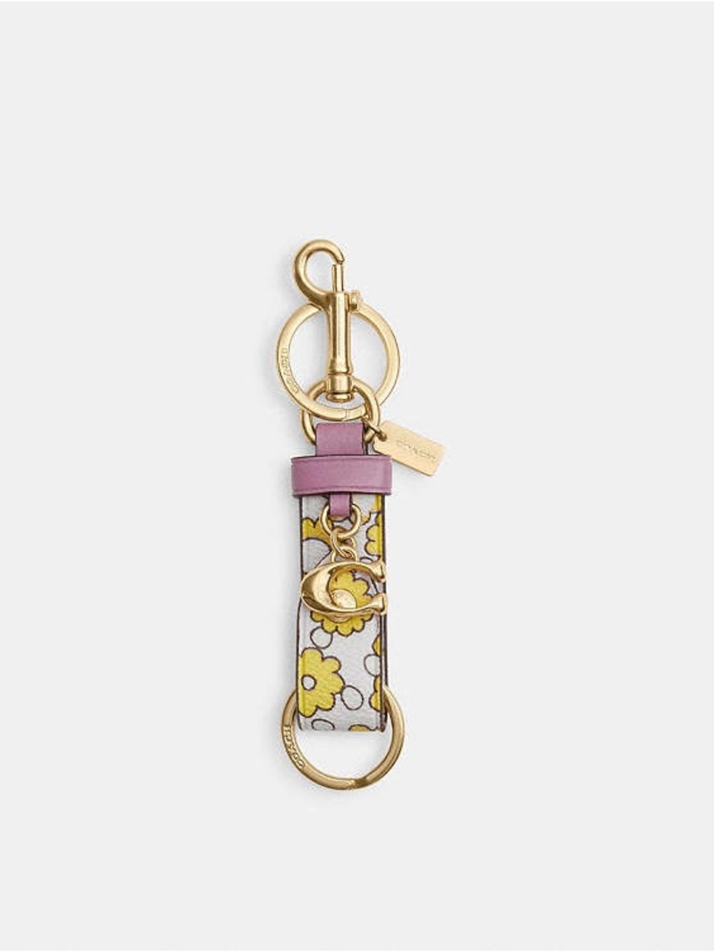 Coach Trigger Snap Bag Charm
With Floral Print